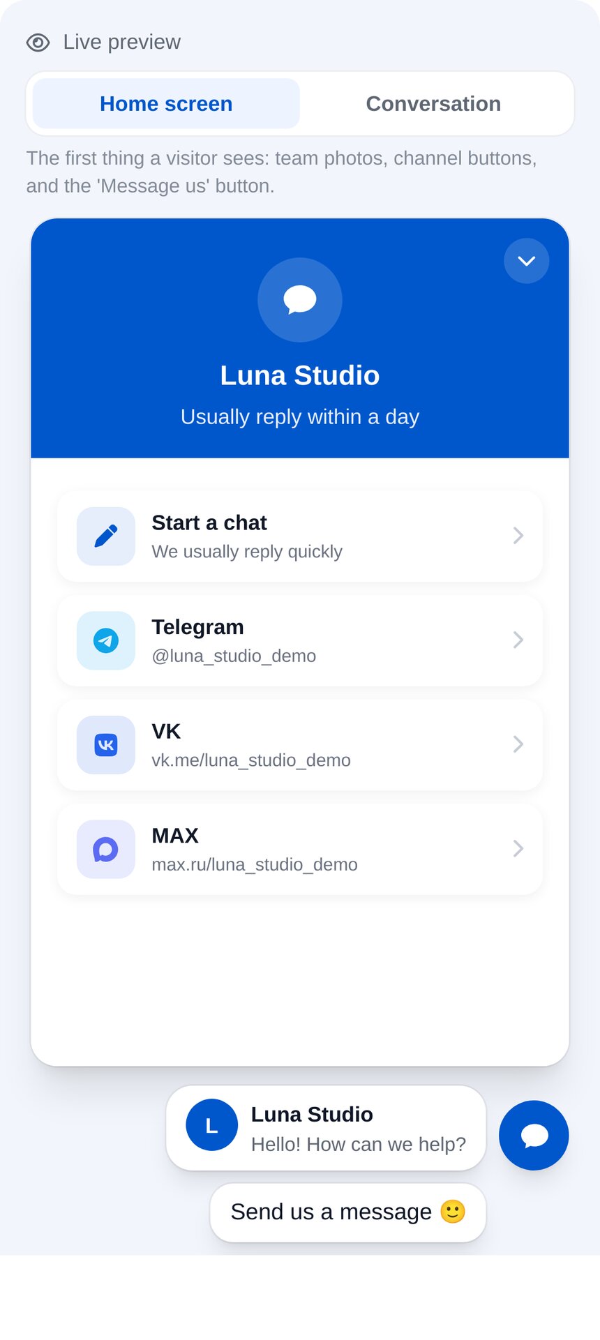 ETOCHATBOT-Chat auf einer Website