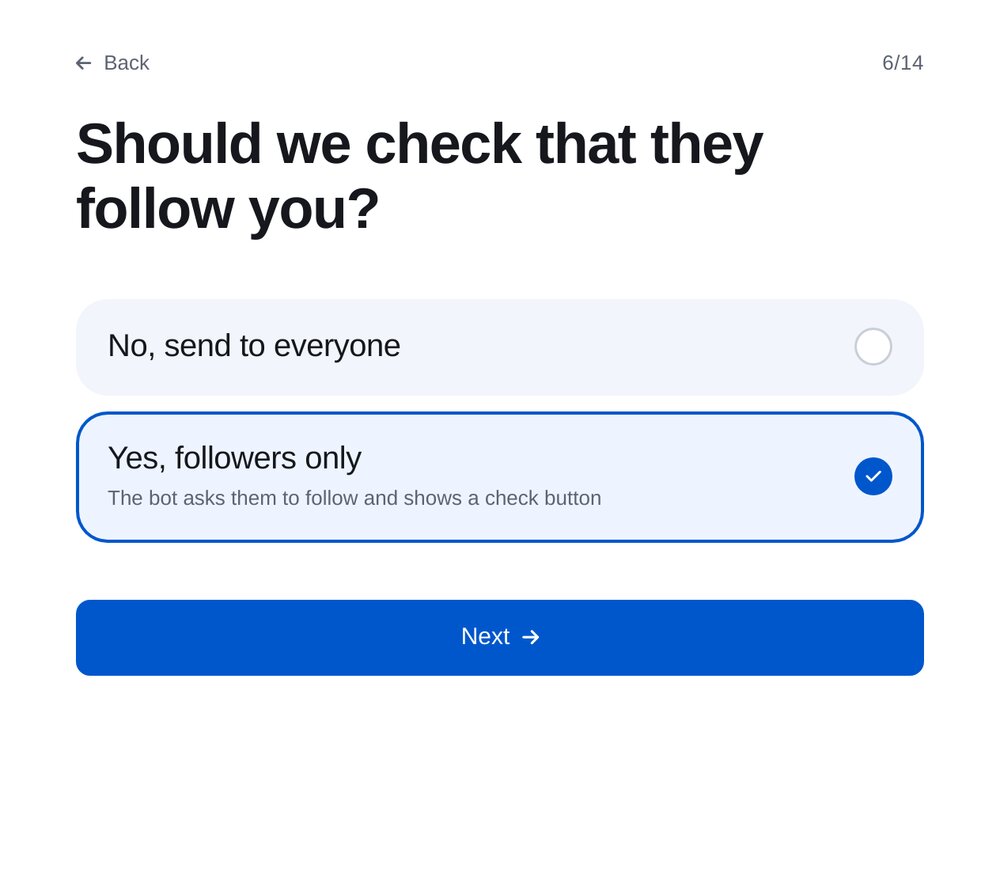 Activer la vérification — écran de configuration dans ETOCHATBOT