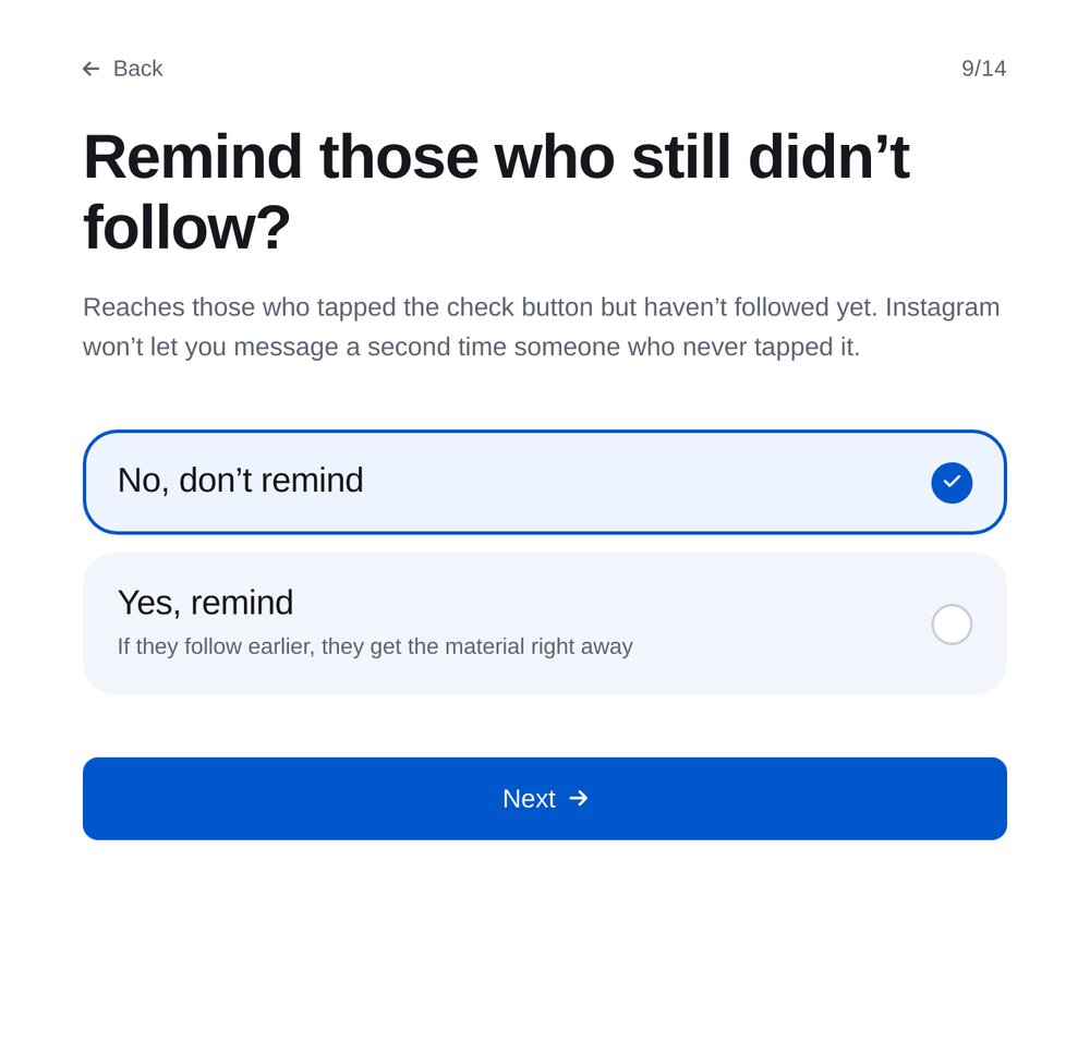Hatırlatma — ETOCHATBOT ayar ekranı