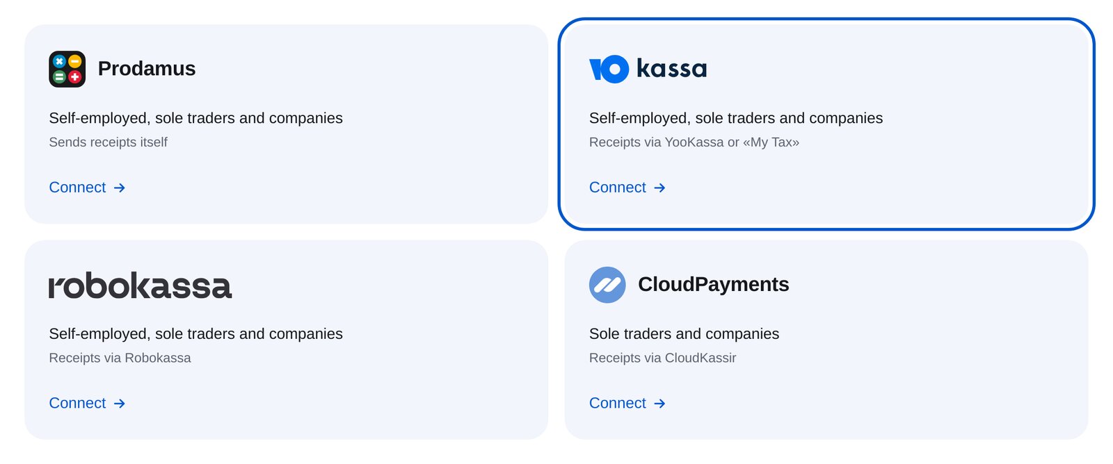 La carte YooKassa parmi les prestataires de paiement d’ETOCHATBOT