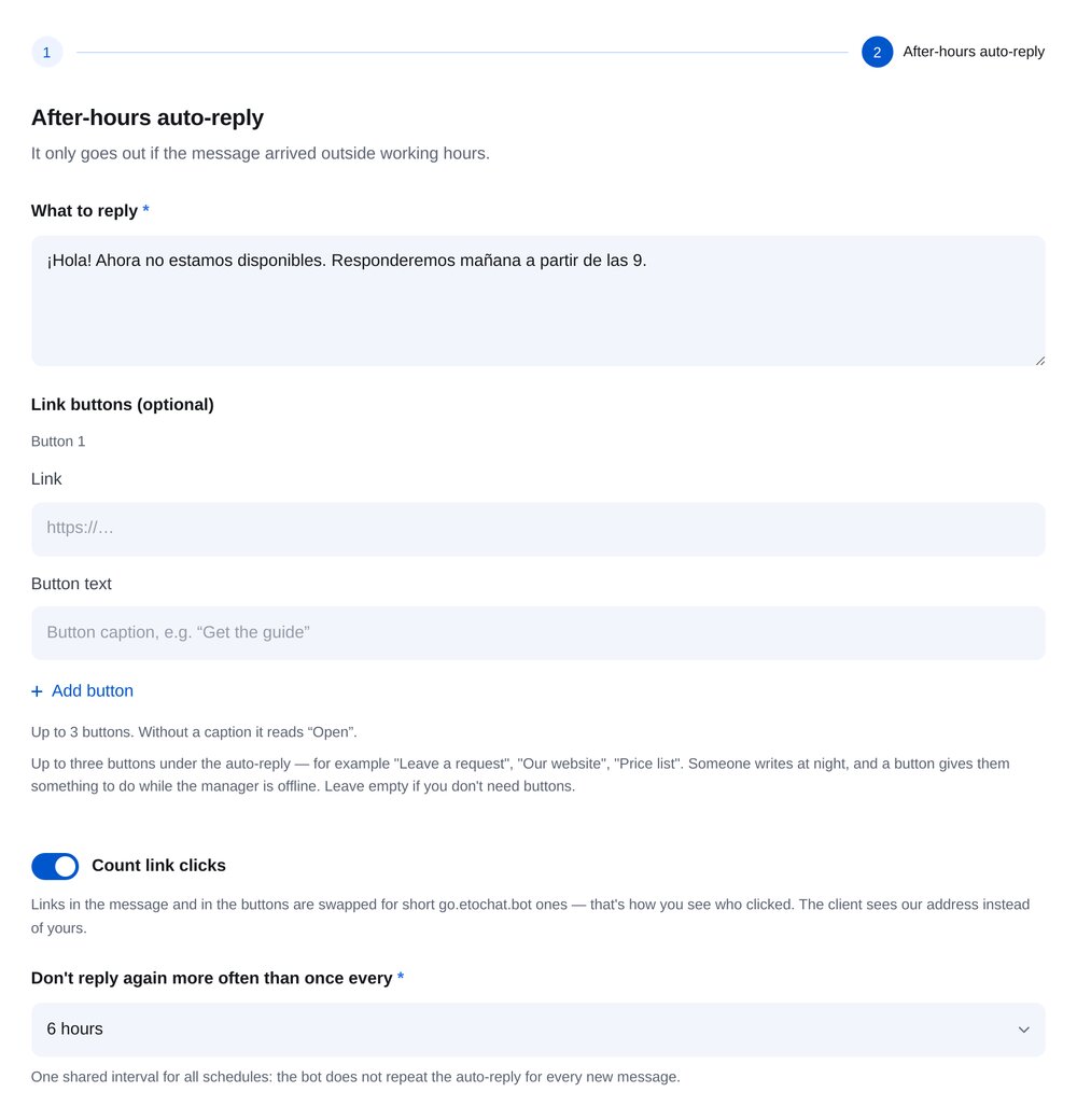 Escribir la respuesta en ETOCHATBOT